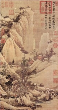 峠の雪かき 1507 年古い墨 Oil Paintings